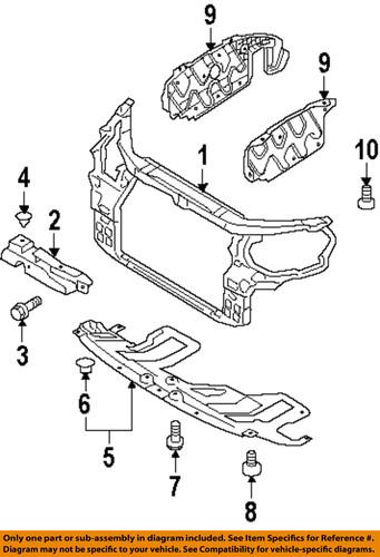 Hyundai oem 291100w800 splash shields-lower shield