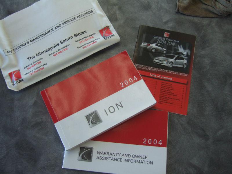 2004 saturn ion   owners manual 