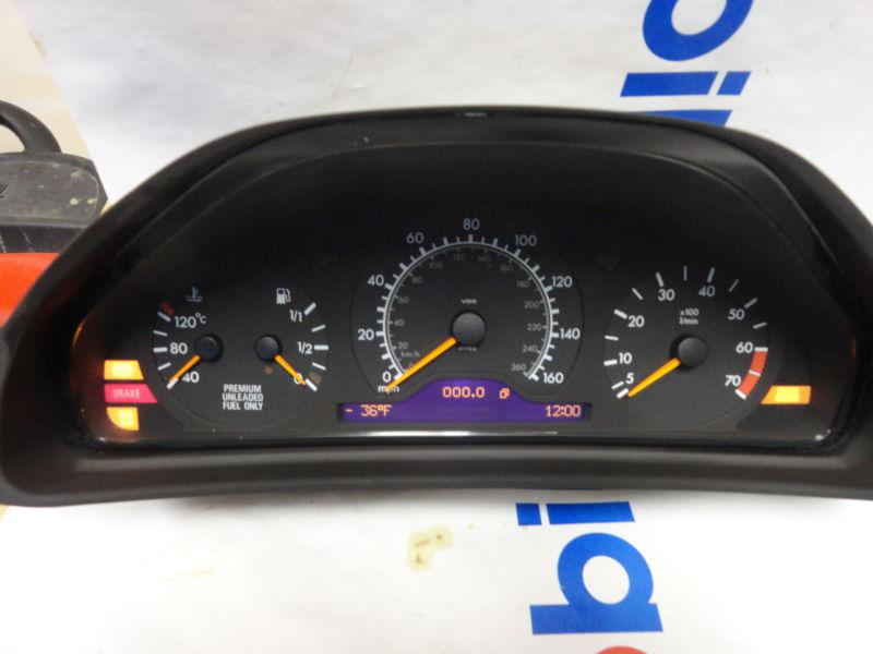 1998 new mercedes speedometer instrument cluster w210 e320   ------ miles