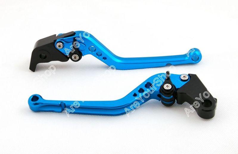 Long brake clutch levers for suzuki hayabusa/gsxr1300 2008-2013 blue