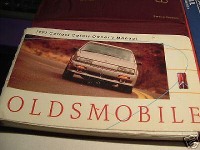 Oem 1991 oldsmobile cutlass calais owner's manual with original case