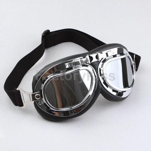 Steampunk goggles motorcycle glasses industrial goth unique chrome