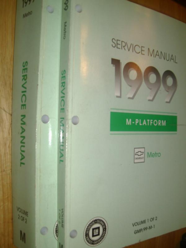 1999 geo metro shop manual set / original gm books