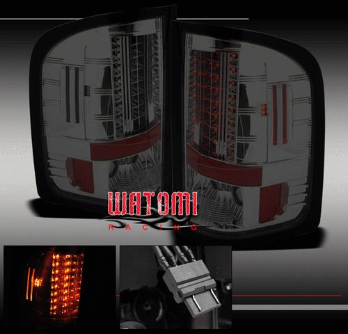 07-11 chevy silverado pickup truck led tail lights rear lamps smoke ls lt ltz wt