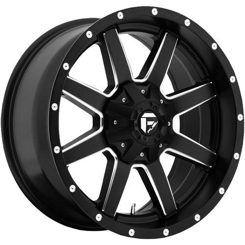 17x9 black fuel maverick 8x6.5 +1 wheels nitto mud grappler 37x13.50r17lt