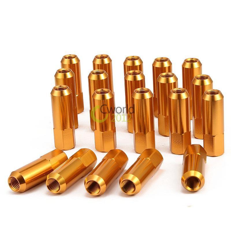 M12x1.5mm gold aluminum wheel rim racing lug nuts 20 pieces for honda toyota  