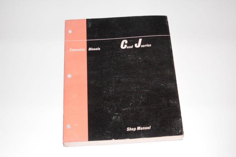 Original 1966 cummins c & j shop manual w free shipping 66 factory