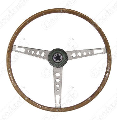 Gmk3021540672s goodmark woodgrain steering wheel assembly new