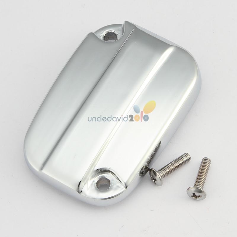 Chrome front brake fluid reservoir cap for harley electra glide road king 07-12