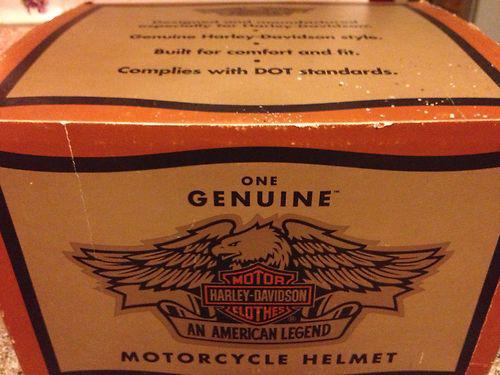 Harley davidson motorcycle helmet.  small