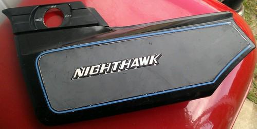 1984 honda nighthawk cb700sc cb700 left side cover panel