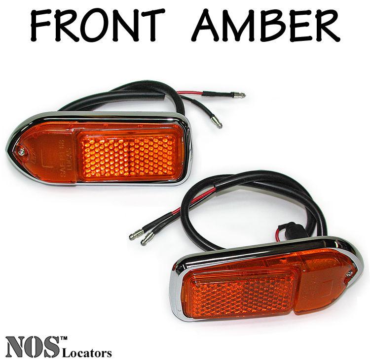 Lucas front amber side marker lamps, mg midget, mgb 1970-80, xj6 xj12 xjs - sale