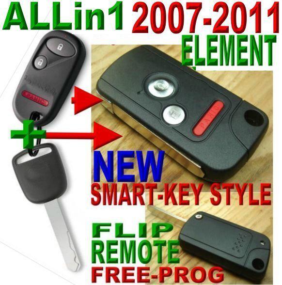 Allin1 flip key remote for 2007-2011 element chip transponder keyless entry fob