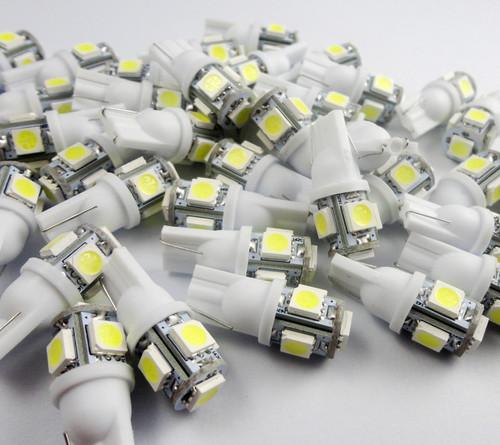 4x bright white t10 194 w5w 1250 1252 t15 5 smd 5050 car led wedge lights #sb11