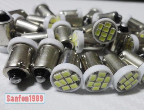 4x ba9s 6253 1835 bright white 8-smd car led interior map dome lights lamp #sb11