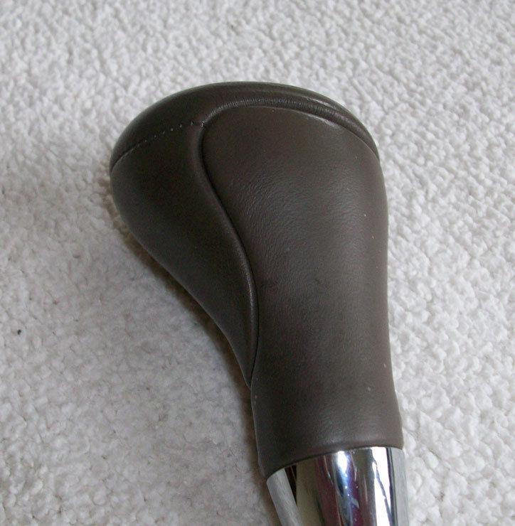 Mercedes w220 - original 2000 s430 leather shifter knob, brownish grey