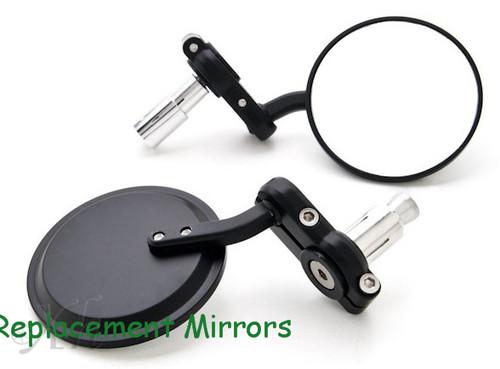 7/8 inch bar end mirrors for aprilia vespa kymco piaagio agusta ktm bmw black