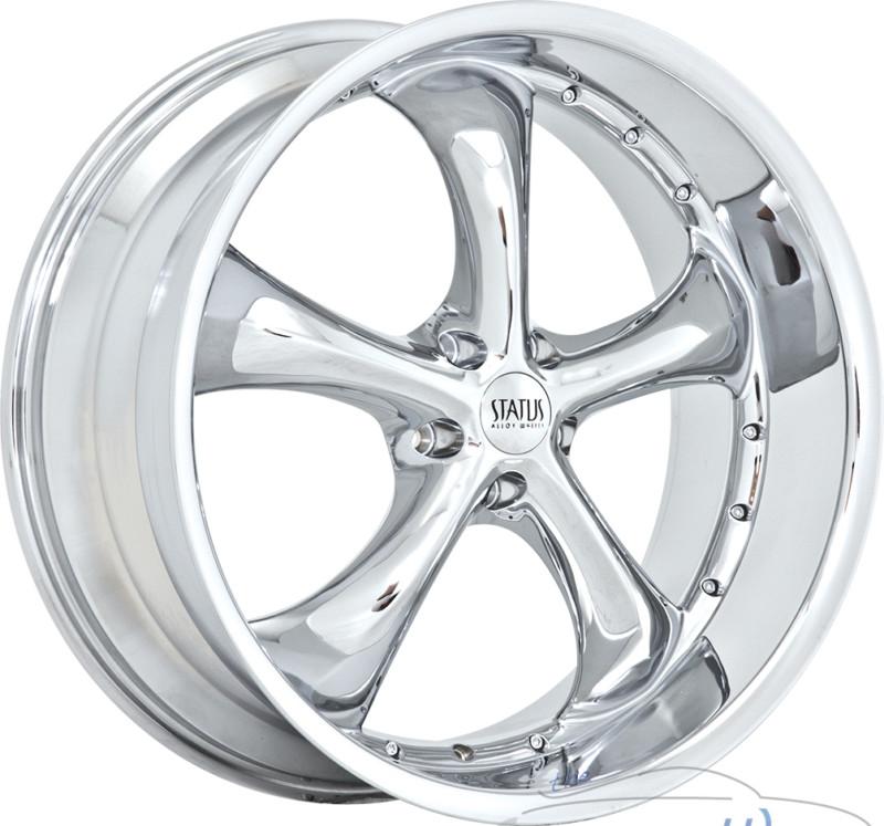 20x8.5 status retro 5x114.3 5x4.5  +35mm chrome rims wheels inch 20"