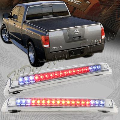 2004-2008 nissan titan / frontier chrome clear trunk led 3rd brake cargo light