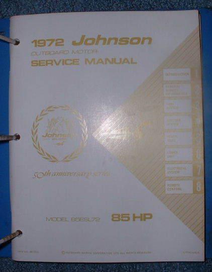 *1972 johnson 85hp service manual (super nice)