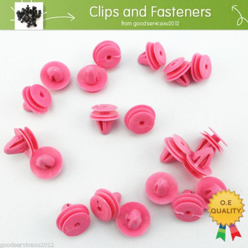 20 x trim panel nylon pink fastener rivet retainer clips for hyundai 8231527000