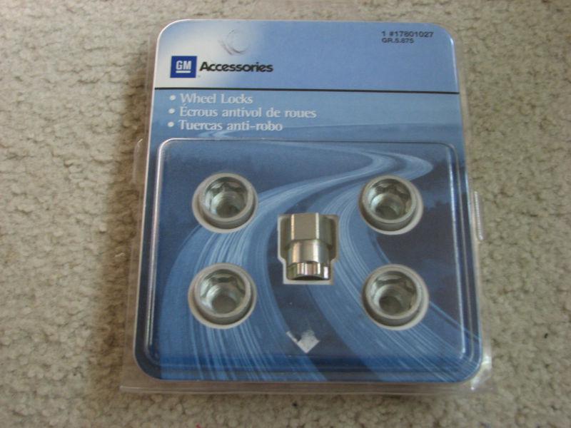 Gm wheel locks #17801027 gr.5.875 brand new sealed genuine accessories