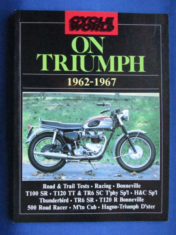 Triumph cycle world book 62 to 67 test  bonneville tiger cub t100 mountain t120!