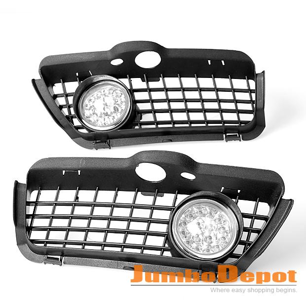 Fits for 1991 92 93 94~1998 vw golf mk3 led front fog light lamp grille kit hot 