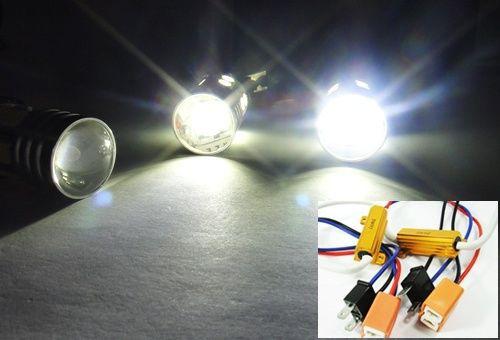 2 h7 cree smd led projector bulb fog light drl headlight white no error resistor