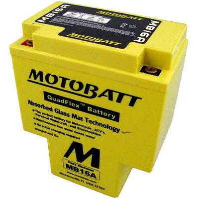 Motobatt mb16a sealed agm honda replacement battery, hyb16a-a, hyb16a-ab, vt700