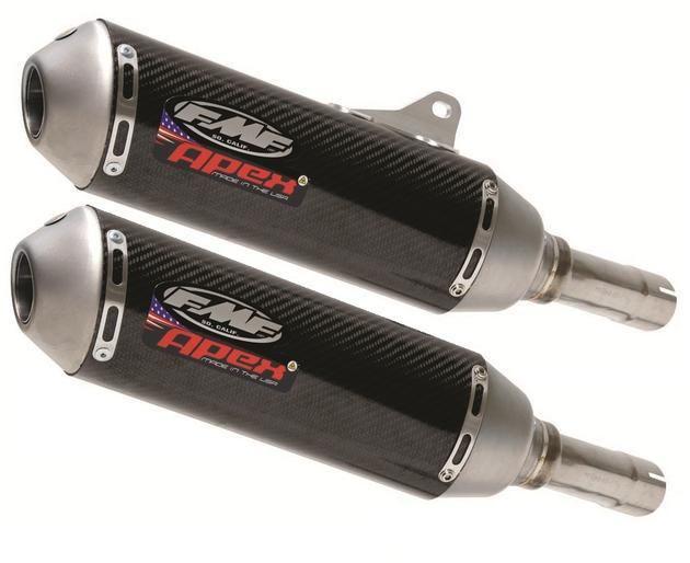 Fmf racing apex dual slip-on exhaust carbon ti harley davidson xr1200 09-12