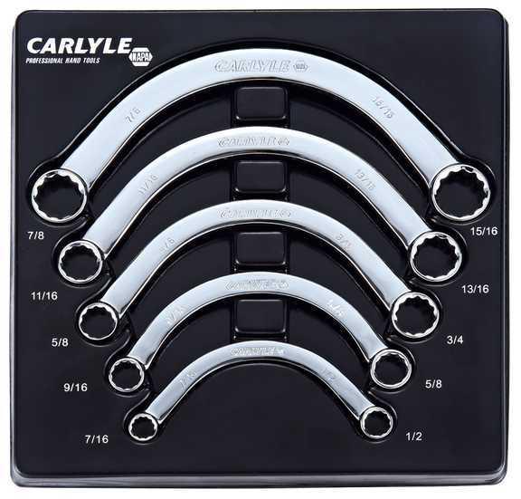 Carlyle hand tools cht hmws5 - wrench set - box end, half moon sae; sae