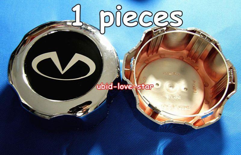 Click 1 x 1997 to 2002 infiniti emblem chrome qx4 center wheel hub cap covers