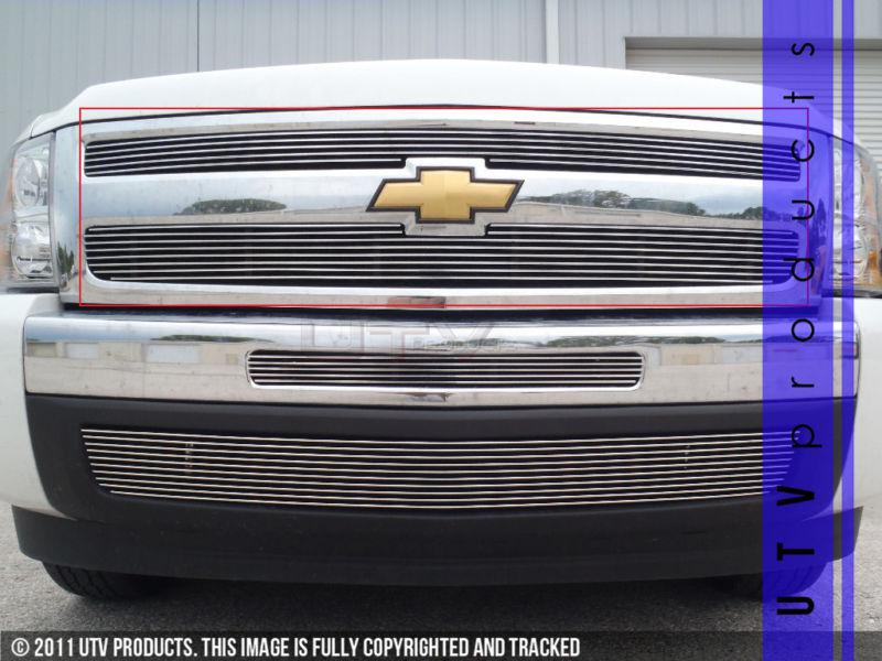 2007 - 2013 chevy silverado 2pc upper chrome billet grille kit chevrolet 1500