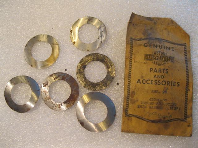 Harley davidson knucklehead panhead 45 nos vintage wheel shims (6)