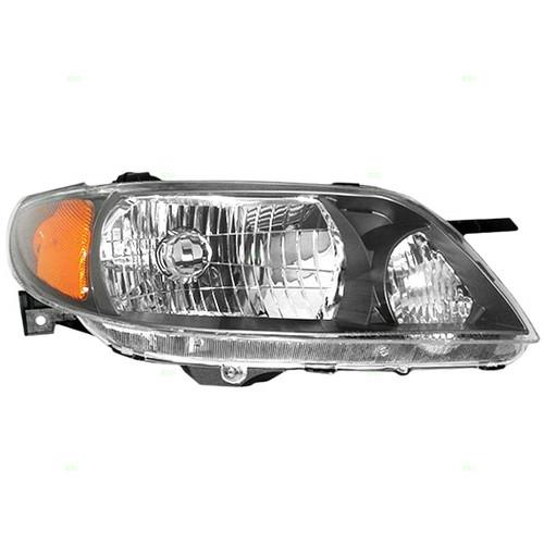 New passengers headlight headlamp w/ metal coat bezel dot 01-03 mazda protege