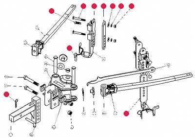 Husky center-line lh frame and spring bar bracket assembly 31394