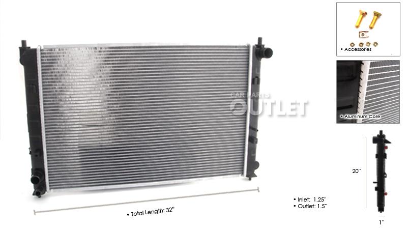 00 01 02 03 04 05 mazda mpv van 3.0 6cyl radiator 2000-2005 new auto a/t at 2.5l