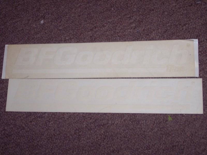 2 bf goodrich decals white letters 11 1/2"