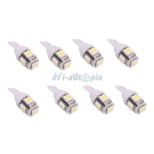 New 10x 5050 t10 14 lumen car 5 smd led bulb light  white 12v 194 168