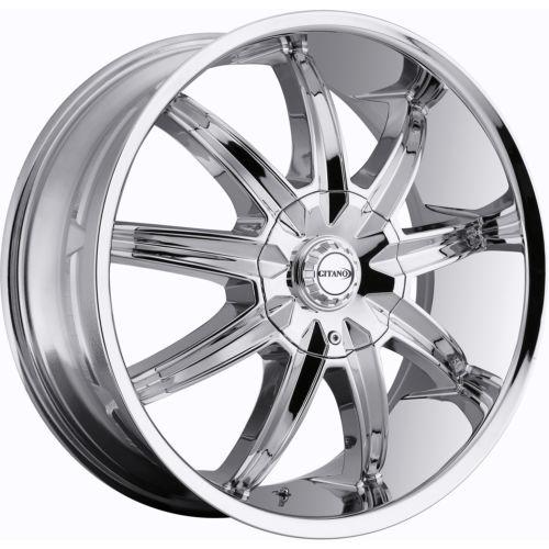 22x9 chrome gitano g60 wheels 6x135 6x5.5 +30 cadillac escalade