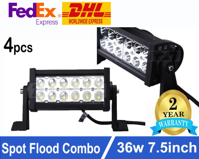 New4x36w 7.5'' led light bar spot /flood work bar for jeep offroad 4x4 boat lamp