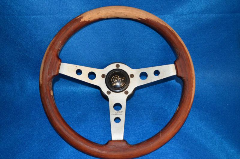 Vintage gt grant wooden steering wheel