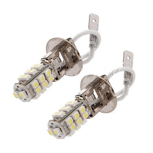 2x h3 car smd 26 led white headlight bulb head light 12v 3w