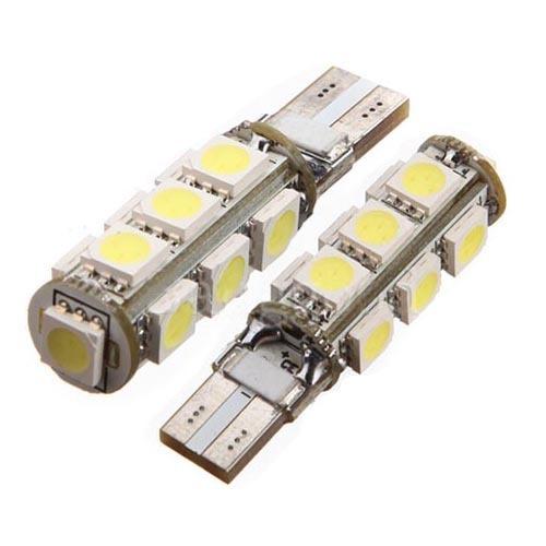 2x white no error canbus t10 w5w 194 13 smd led car side signal light bulb 12v