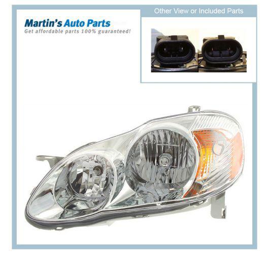 Clear lens new headlight lamp left hand halogen lh driver side to2502142