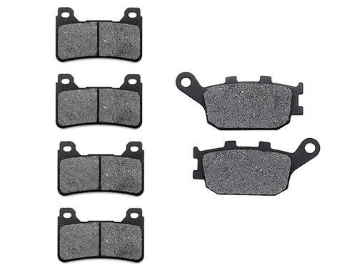 Front + rear carbon kevlar brake pads for 2004-2005 honda cbr 1000 rr