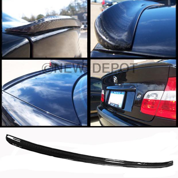 Carbon fiber rear trunk lip spoiler wing wind for bmw e46 325ci 328i 330ci m3 