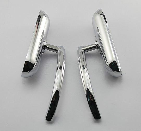 Chrome oval motorcycle mirrors left&right for harley davidson metric victory