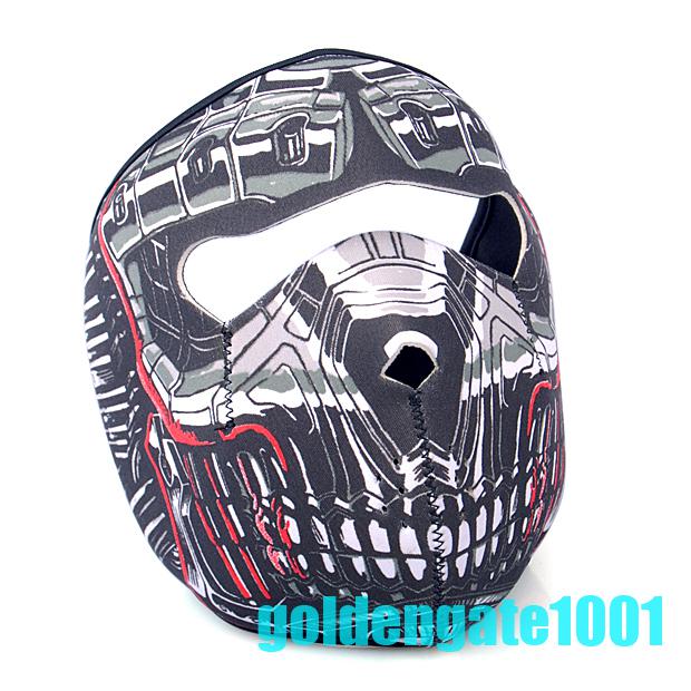 Gg motorcycle bicycle ski sport grey color skull machine warmer face full mask 